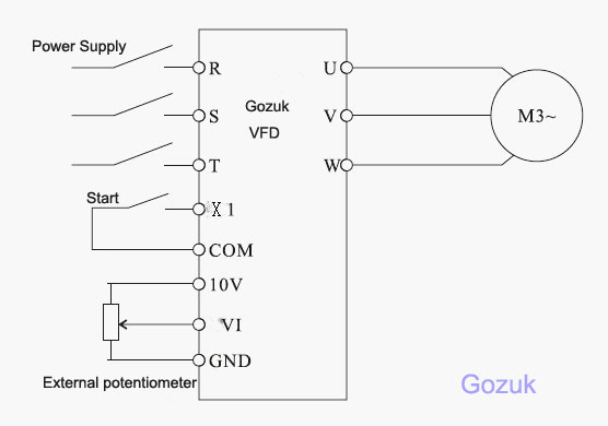 Variable frequency drive wiring diagram