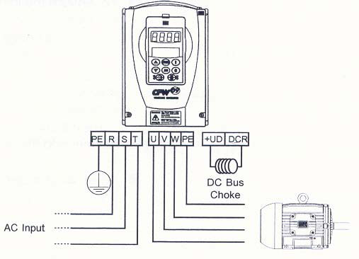 DC bus choke connection